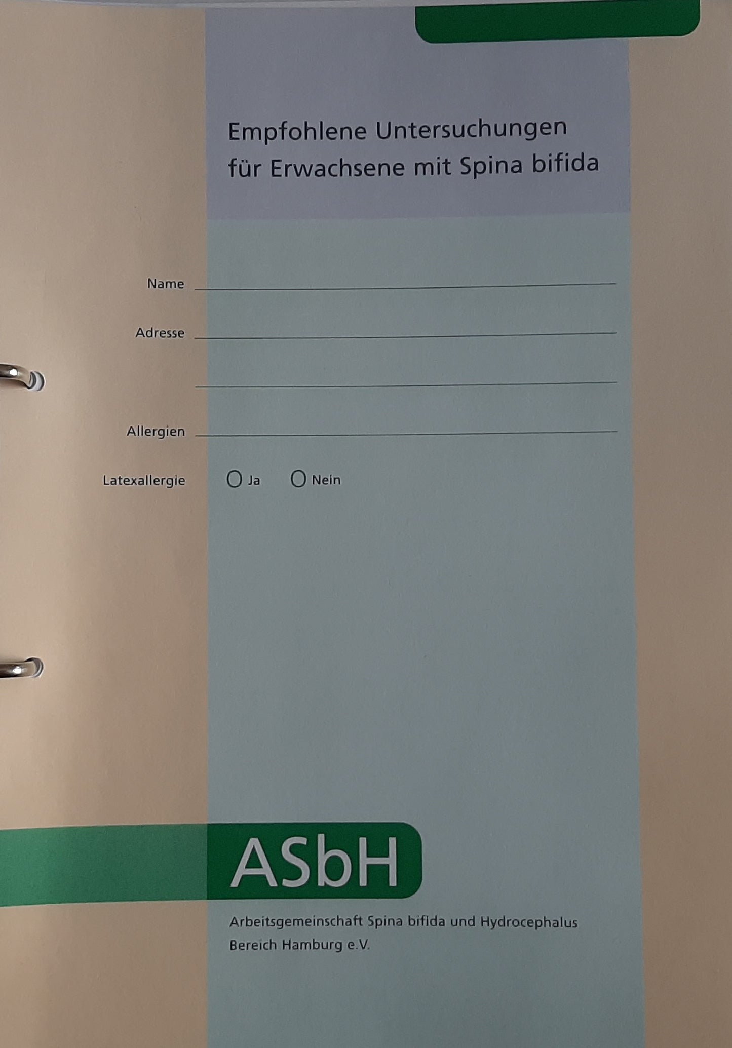 Behandlungsordner für Erwachsene